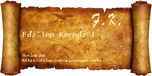 Fülep Kornél névjegykártya
